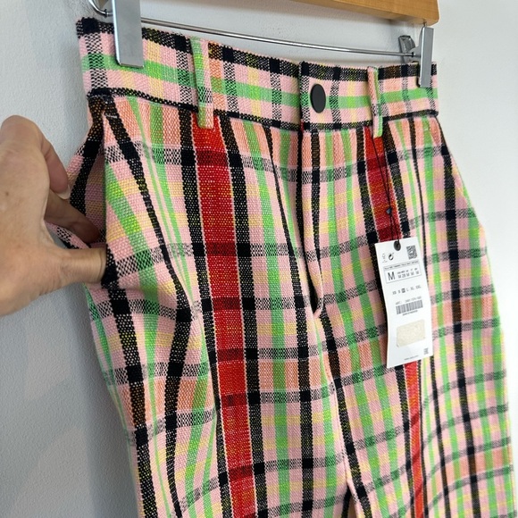 Zara Multicolor Plaid Midi Skirt medium - Picture 6 of 11